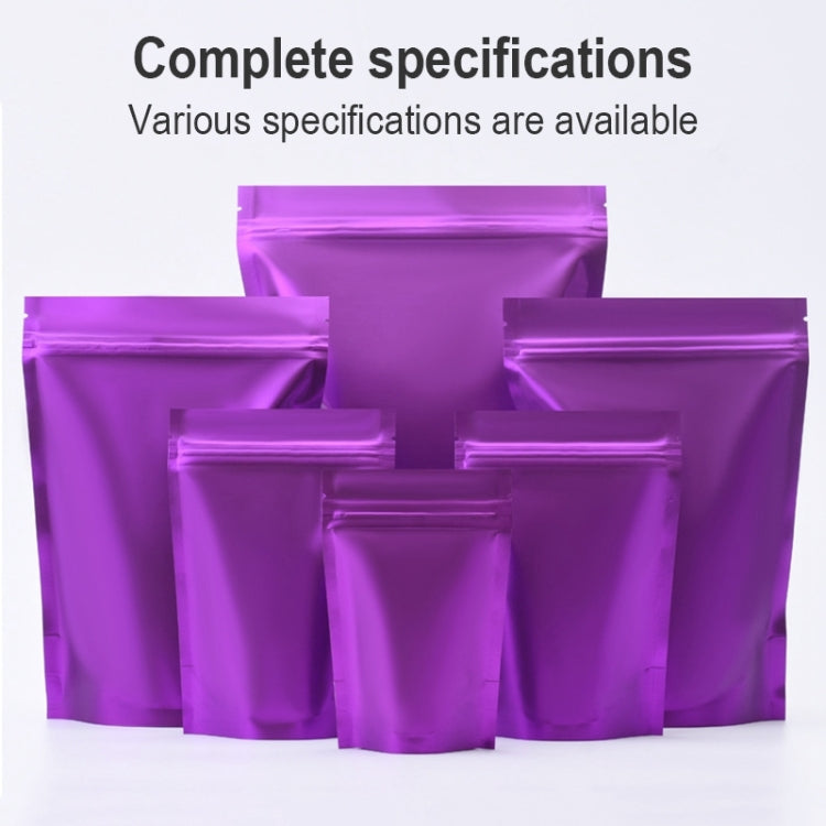 100 PCS/Set Matte Aluminum Foil Snack Stand-up Pouch, Size:8x12+3cm