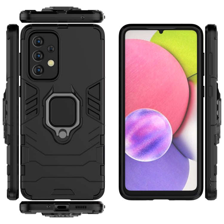 For Samaung Galaxy A33 5G PC + TPU Shockproof Protective Phone Case with Magnetic Ring Holder