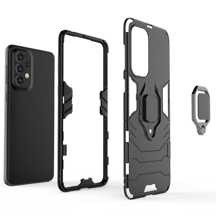 For Samaung Galaxy A33 5G PC + TPU Shockproof Protective Phone Case with Magnetic Ring Holder