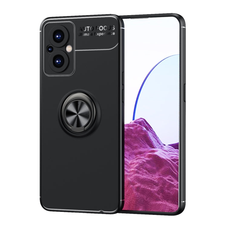 For OnePlus Nord N20 5G Metal Ring Holder 360 Degree Rotating TPU Phone Case
