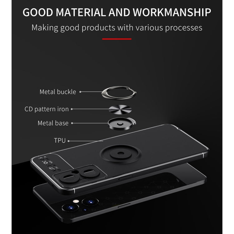 For OnePlus Nord N20 5G Metal Ring Holder 360 Degree Rotating TPU Phone Case