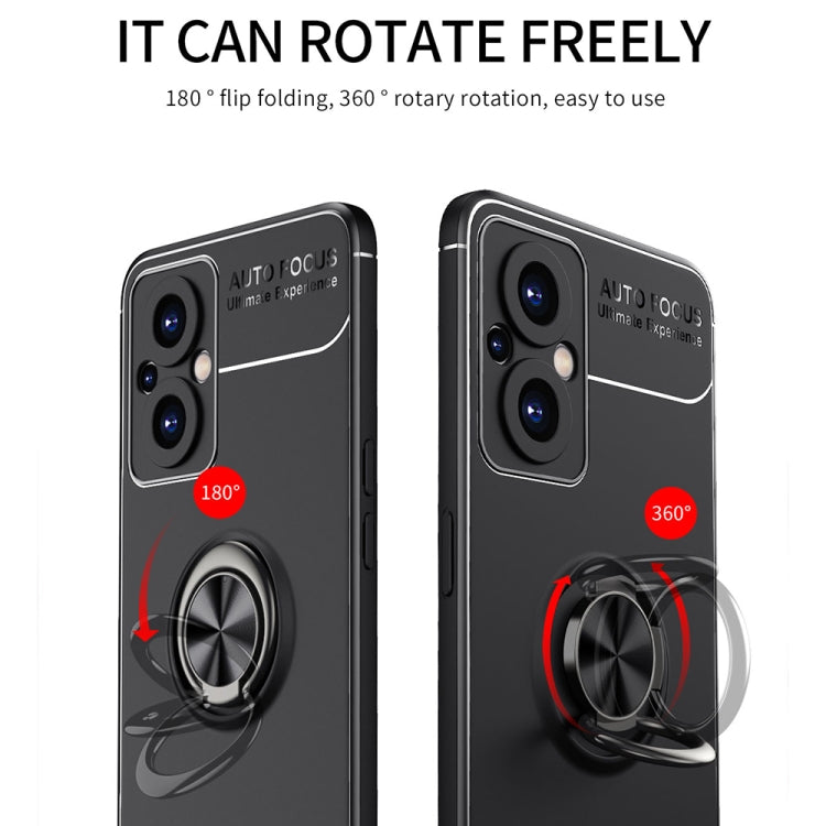 For OnePlus Nord N20 5G Metal Ring Holder 360 Degree Rotating TPU Phone Case