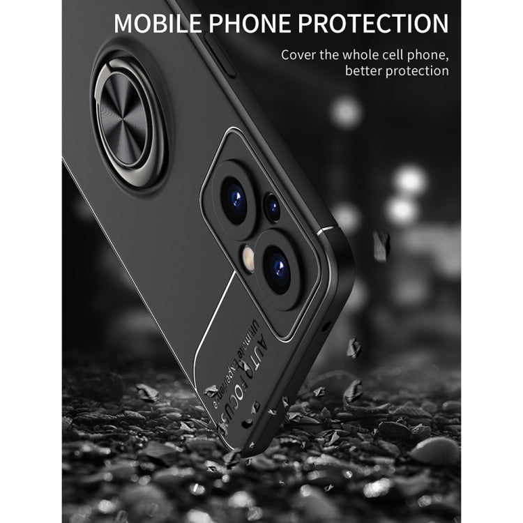 For OnePlus Nord N20 5G Metal Ring Holder 360 Degree Rotating TPU Phone Case