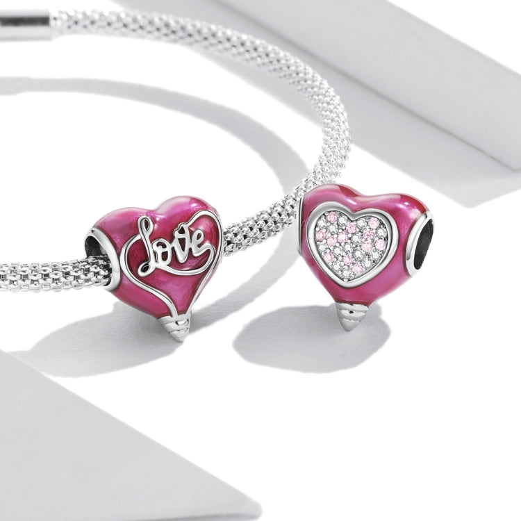 S925 Sterling Silver Heart Light Beads DIY Bracelet Necklace Accessories
