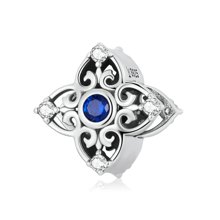 S925 Sterling Silver Retro Flower Texture Beads DIY Bracelet Necklace Accessories