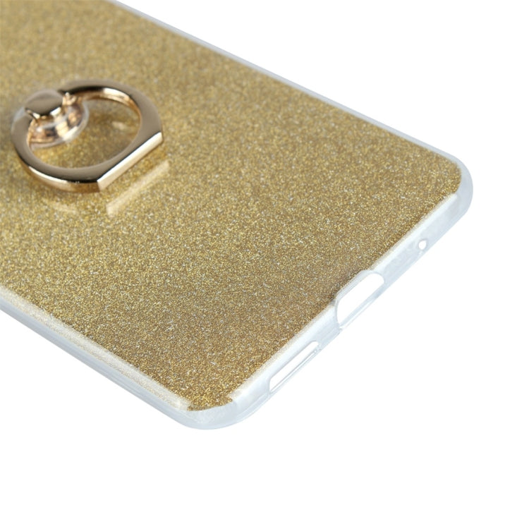 For Vivo X23 Symphony Edition Glittery Powder Shockproof TPU Protective Case with Ring Holder