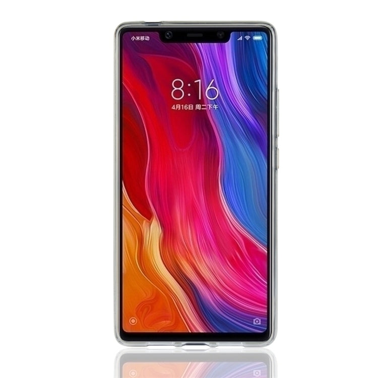 For Xiaomi Mi 8 Glittery Powder Shockproof TPU Protective Case with Ring Holder
