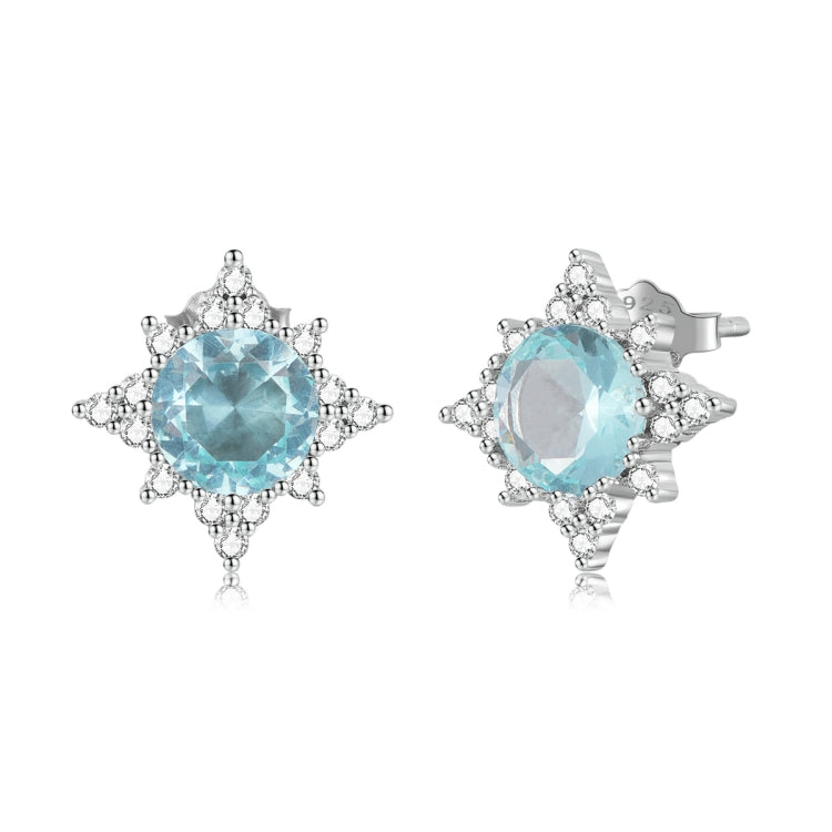 S925 Sterling Silver Shining Star Stud Earrings Women Earrings