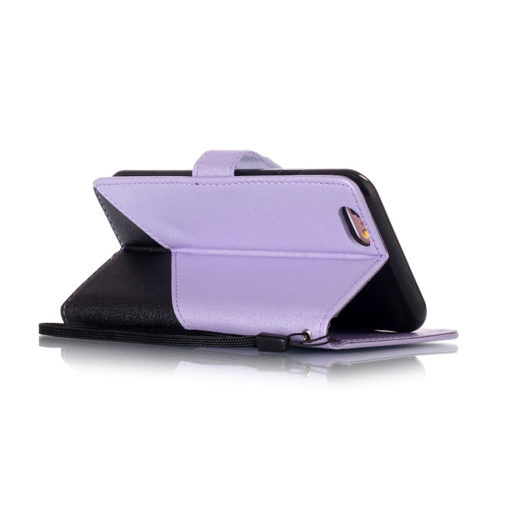 For iPhone 6 & 6s Matching Color Frosted Texture Horizontal Flip PU Leather Case with Holder & Card Slots & Lanyard