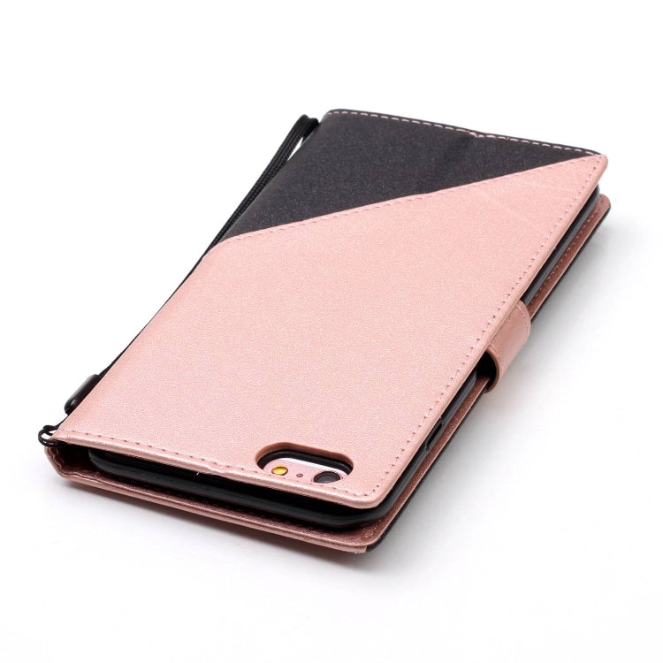 For iPhone 6 & 6s Matching Color Frosted Texture Horizontal Flip PU Leather Case with Holder & Card Slots & Lanyard