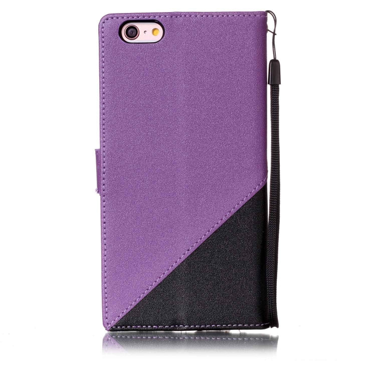 For iPhone 6 & 6s Matching Color Frosted Texture Horizontal Flip PU Leather Case with Holder & Card Slots & Lanyard
