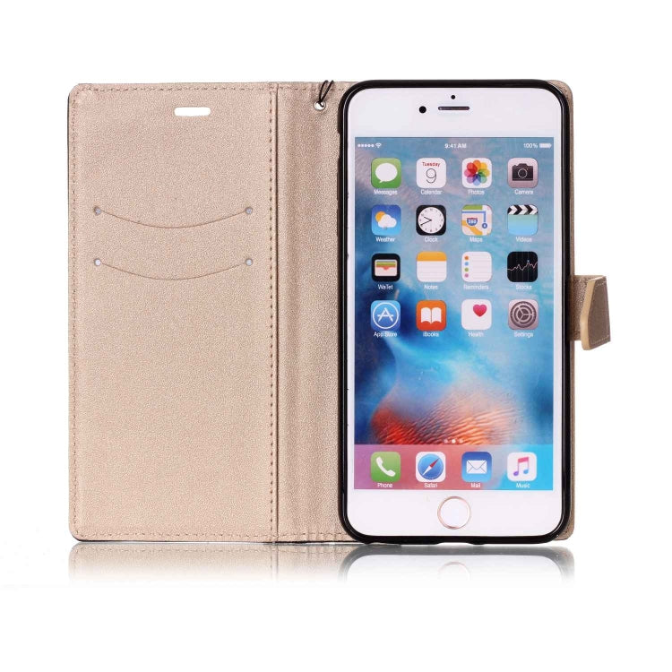 For iPhone 6 & 6s Matching Color Frosted Texture Horizontal Flip PU Leather Case with Holder & Card Slots & Lanyard