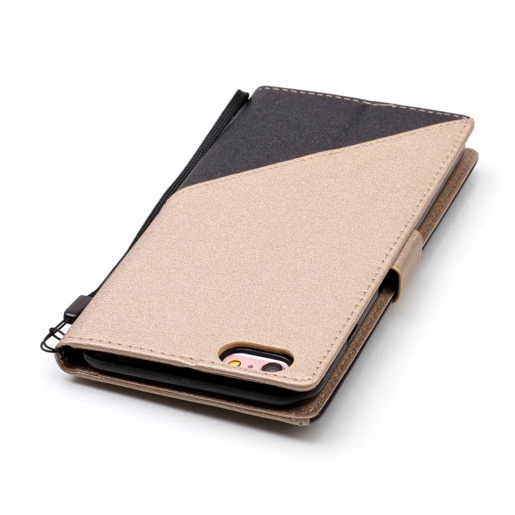 For iPhone 6 & 6s Matching Color Frosted Texture Horizontal Flip PU Leather Case with Holder & Card Slots & Lanyard