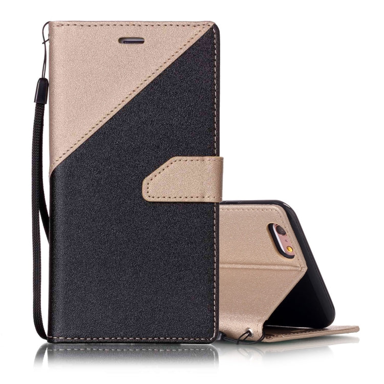 For iPhone 6 & 6s Matching Color Frosted Texture Horizontal Flip PU Leather Case with Holder & Card Slots & Lanyard
