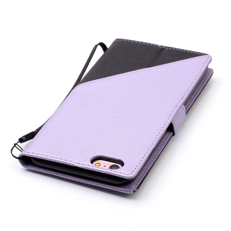 For iPhone 6 Plus & 6s Plus Matching Color Frosted Texture Horizontal Flip PU Leather Case with Holder & Card Slots & Lanyard