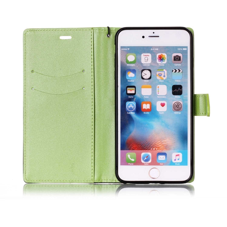 For iPhone 6 Plus & 6s Plus Matching Color Frosted Texture Horizontal Flip PU Leather Case with Holder & Card Slots & Lanyard