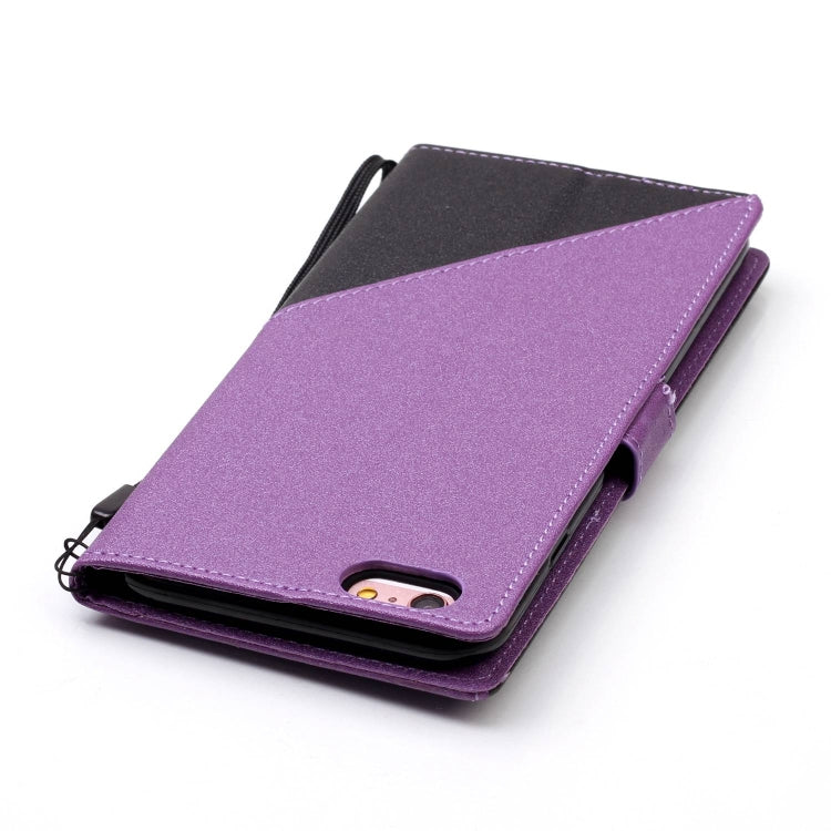 For iPhone 6 Plus & 6s Plus Matching Color Frosted Texture Horizontal Flip PU Leather Case with Holder & Card Slots & Lanyard