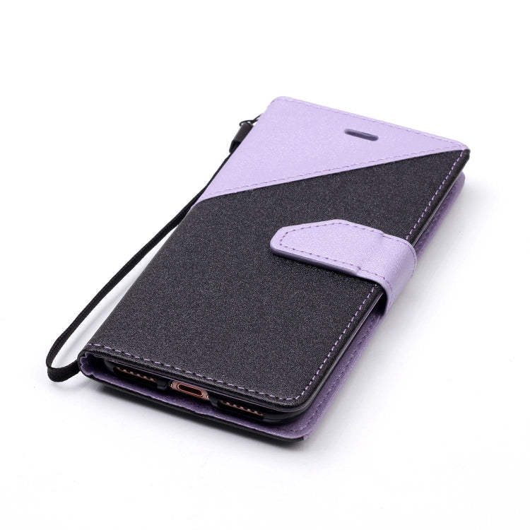 For iPhone SE 2020 & 8 & 7 Matching Color Frosted Texture Horizontal Flip PU Leather Case with Holder & Card Slots & Lanyard