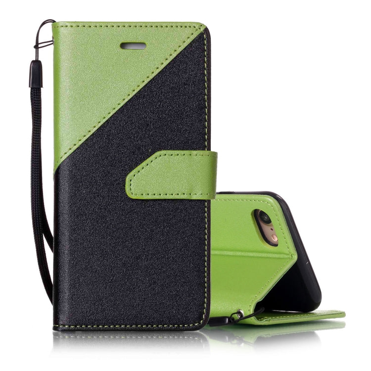 For iPhone SE 2020 & 8 & 7 Matching Color Frosted Texture Horizontal Flip PU Leather Case with Holder & Card Slots & Lanyard