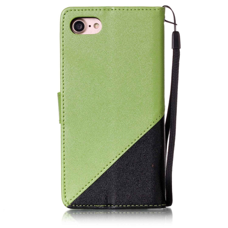 For iPhone SE 2020 & 8 & 7 Matching Color Frosted Texture Horizontal Flip PU Leather Case with Holder & Card Slots & Lanyard