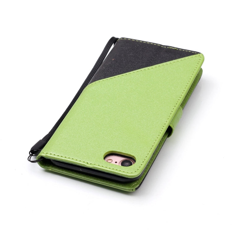 For iPhone SE 2020 & 8 & 7 Matching Color Frosted Texture Horizontal Flip PU Leather Case with Holder & Card Slots & Lanyard