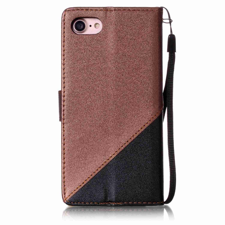 For iPhone SE 2020 & 8 & 7 Matching Color Frosted Texture Horizontal Flip PU Leather Case with Holder & Card Slots & Lanyard
