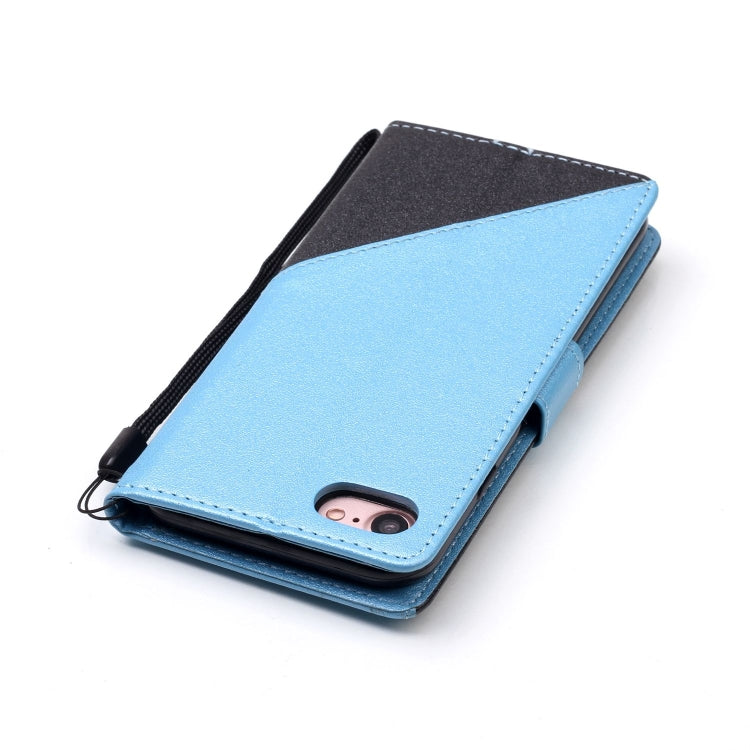 For iPhone SE 2020 & 8 & 7 Matching Color Frosted Texture Horizontal Flip PU Leather Case with Holder & Card Slots & Lanyard