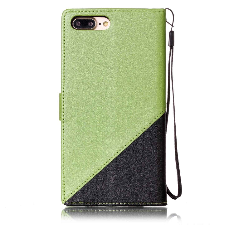 For iPhone 8 Plus & 7 Plus Matching Color Frosted Texture Horizontal Flip PU Leather Case with Holder & Card Slots & Lanyard