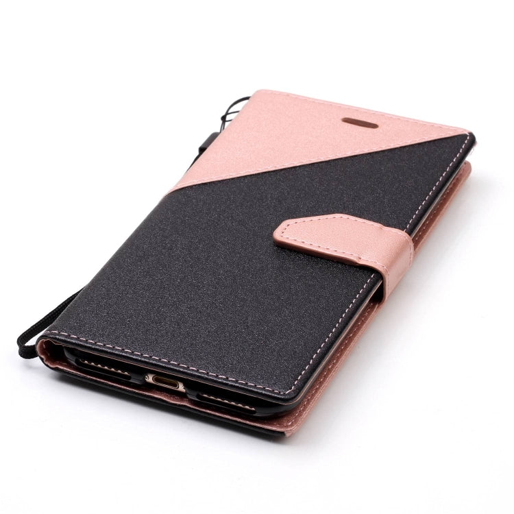 For iPhone 8 Plus & 7 Plus Matching Color Frosted Texture Horizontal Flip PU Leather Case with Holder & Card Slots & Lanyard