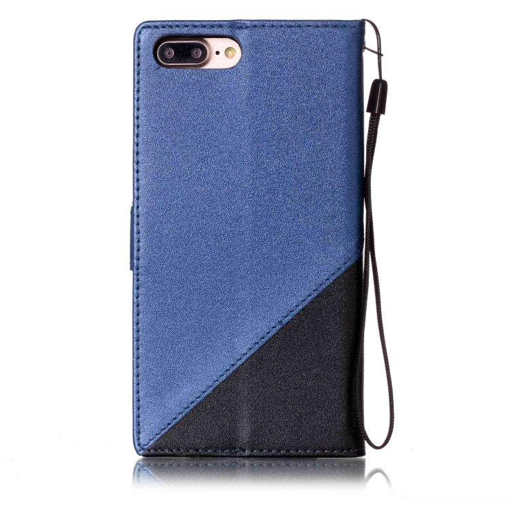 For iPhone 8 Plus & 7 Plus Matching Color Frosted Texture Horizontal Flip PU Leather Case with Holder & Card Slots & Lanyard
