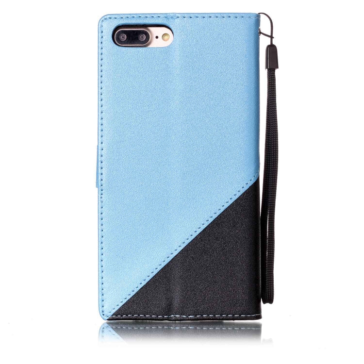 For iPhone 8 Plus & 7 Plus Matching Color Frosted Texture Horizontal Flip PU Leather Case with Holder & Card Slots & Lanyard