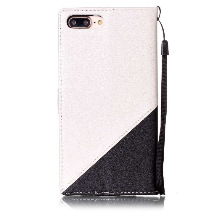 For iPhone 8 Plus & 7 Plus Matching Color Frosted Texture Horizontal Flip PU Leather Case with Holder & Card Slots & Lanyard