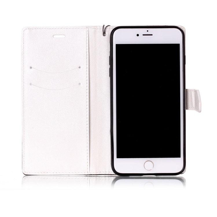 For iPhone 8 Plus & 7 Plus Matching Color Frosted Texture Horizontal Flip PU Leather Case with Holder & Card Slots & Lanyard