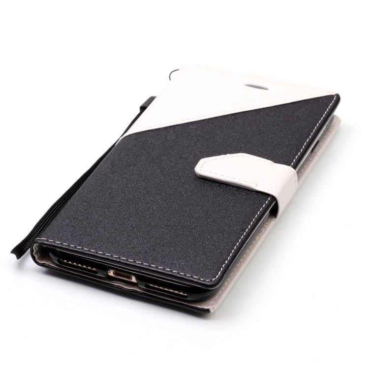 For iPhone 8 Plus & 7 Plus Matching Color Frosted Texture Horizontal Flip PU Leather Case with Holder & Card Slots & Lanyard