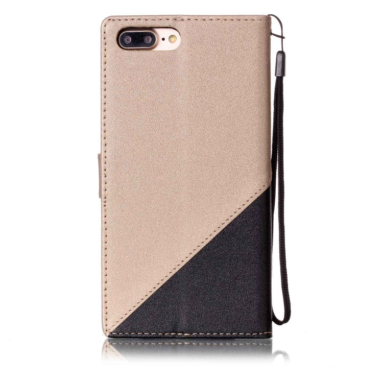 For iPhone 8 Plus & 7 Plus Matching Color Frosted Texture Horizontal Flip PU Leather Case with Holder & Card Slots & Lanyard