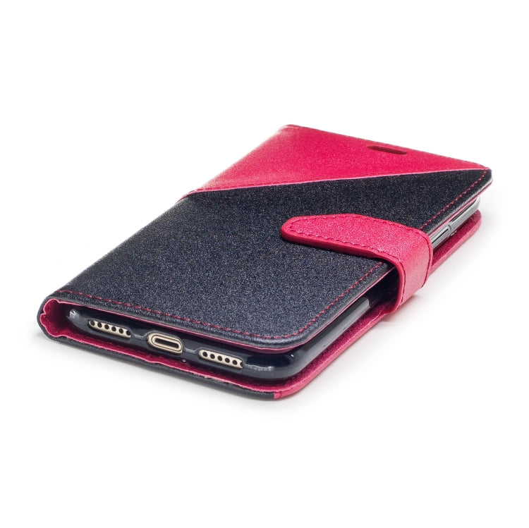 For iPhone X & XS Matching Color Frosted Texture Horizontal Flip PU Leather Case with Holder & Card Slots & Lanyard
