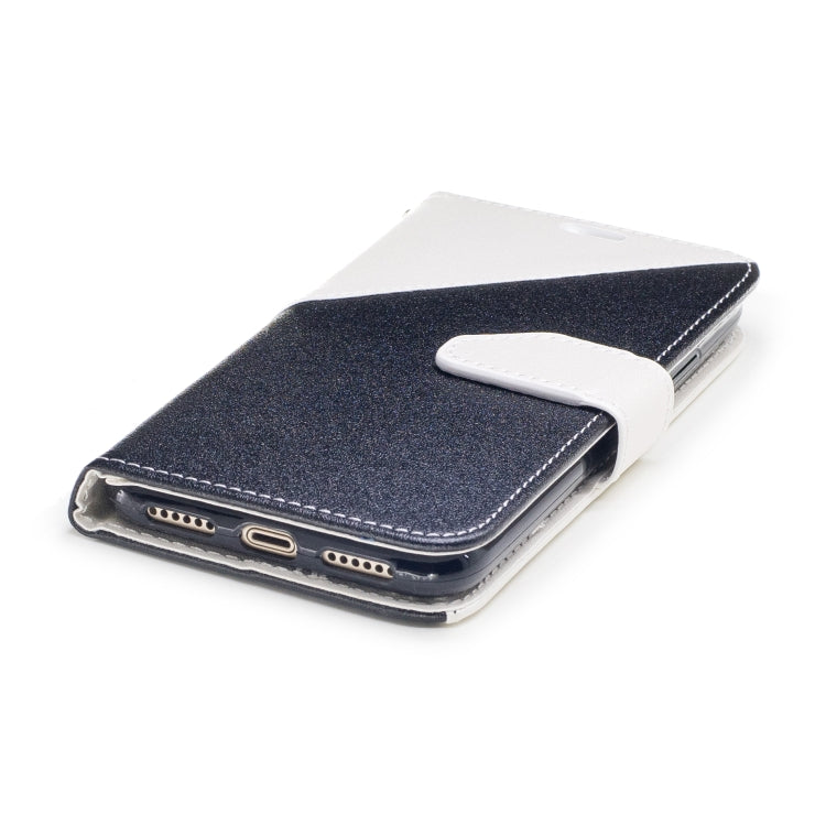 For iPhone X & XS Matching Color Frosted Texture Horizontal Flip PU Leather Case with Holder & Card Slots & Lanyard