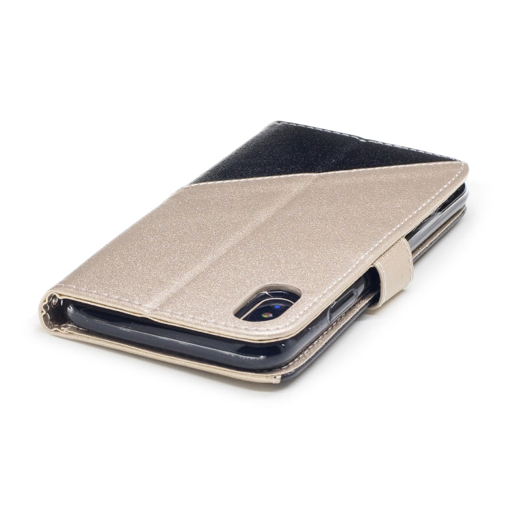 For iPhone X & XS Matching Color Frosted Texture Horizontal Flip PU Leather Case with Holder & Card Slots & Lanyard