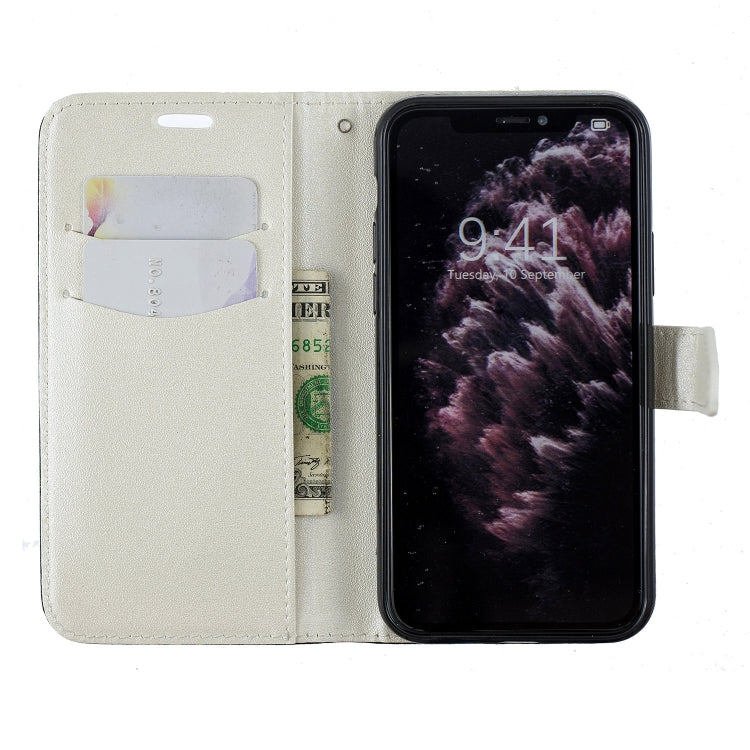 For iPhone 11 Pro Matching Color Frosted Texture Horizontal Flip PU Leather Case with Holder & Card Slots & Lanyard