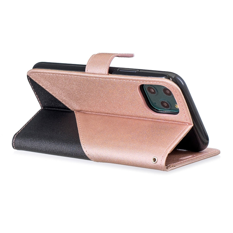 For iPhone 11 Pro Max Matching Color Frosted Texture Horizontal Flip PU Leather Case with Holder & Card Slots & Lanyard