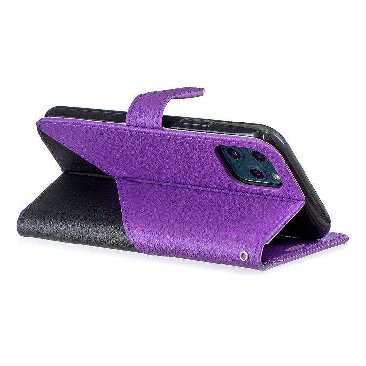 For iPhone 11 Pro Max Matching Color Frosted Texture Horizontal Flip PU Leather Case with Holder & Card Slots & Lanyard