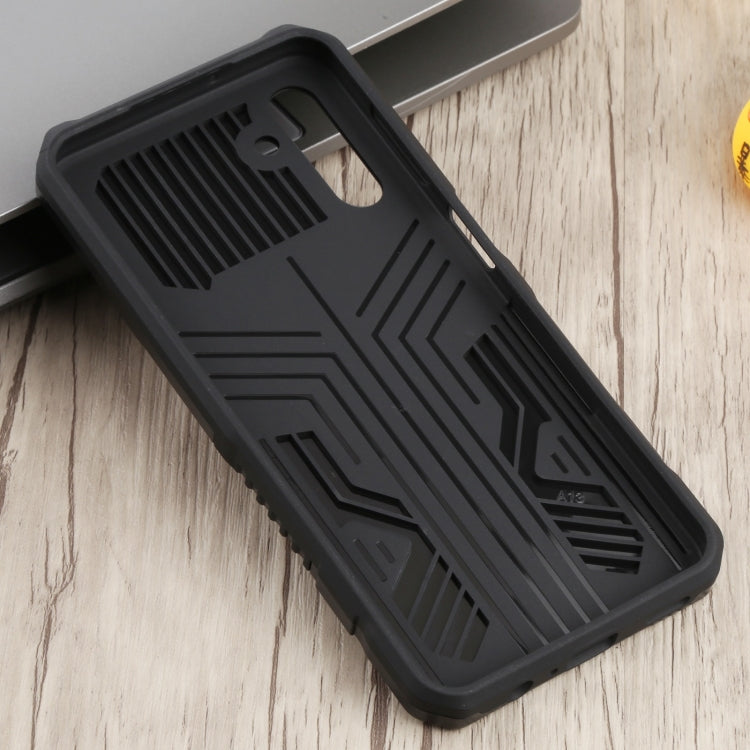 For Samsung Galaxy A13 5G Armor Warrior Shockproof PC + TPU Phone Case