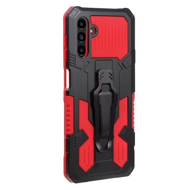 For Samsung Galaxy A13 5G Armor Warrior Shockproof PC + TPU Lanyard Phone Case
