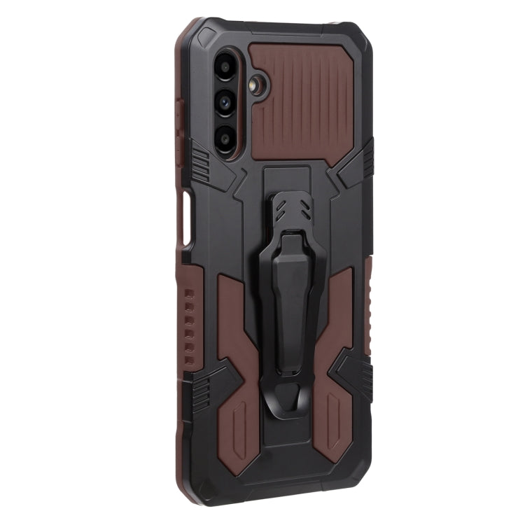 For Samsung Galaxy A13 5G Armor Warrior Shockproof PC + TPU Lanyard Phone Case