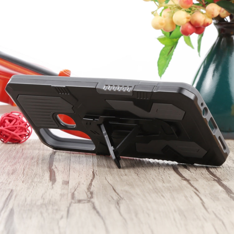 For Infinix Hot 11 Armor Warrior Shockproof PC + TPU Lanyard Phone Case