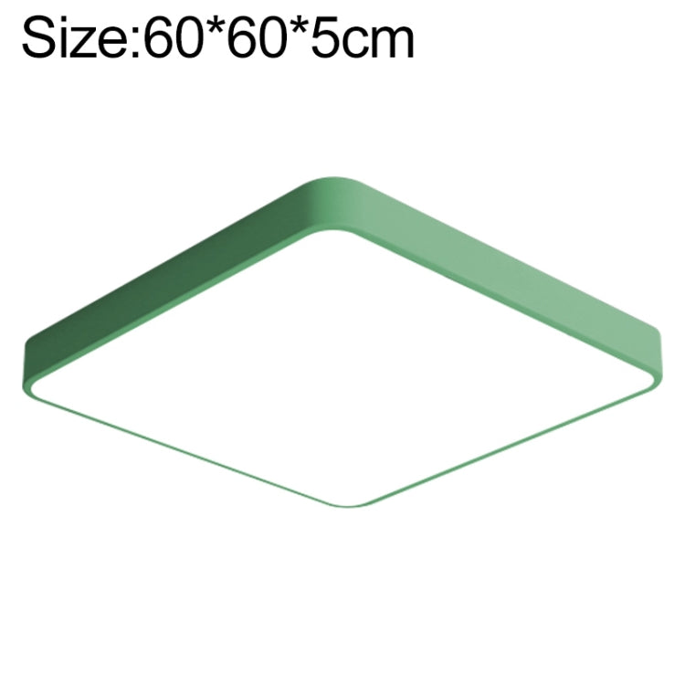 Macaron LED Square Ceiling Lamp, White Light, Size:60cm