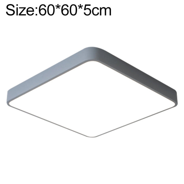 Macaron LED Square Ceiling Lamp, White Light, Size:60cm