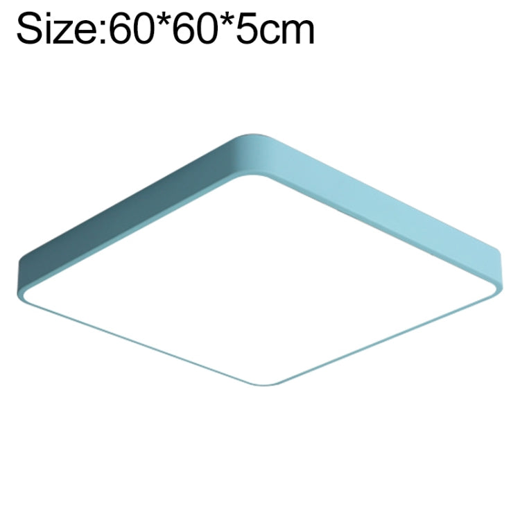 Macaron LED Square Ceiling Lamp, White Light, Size:60cm