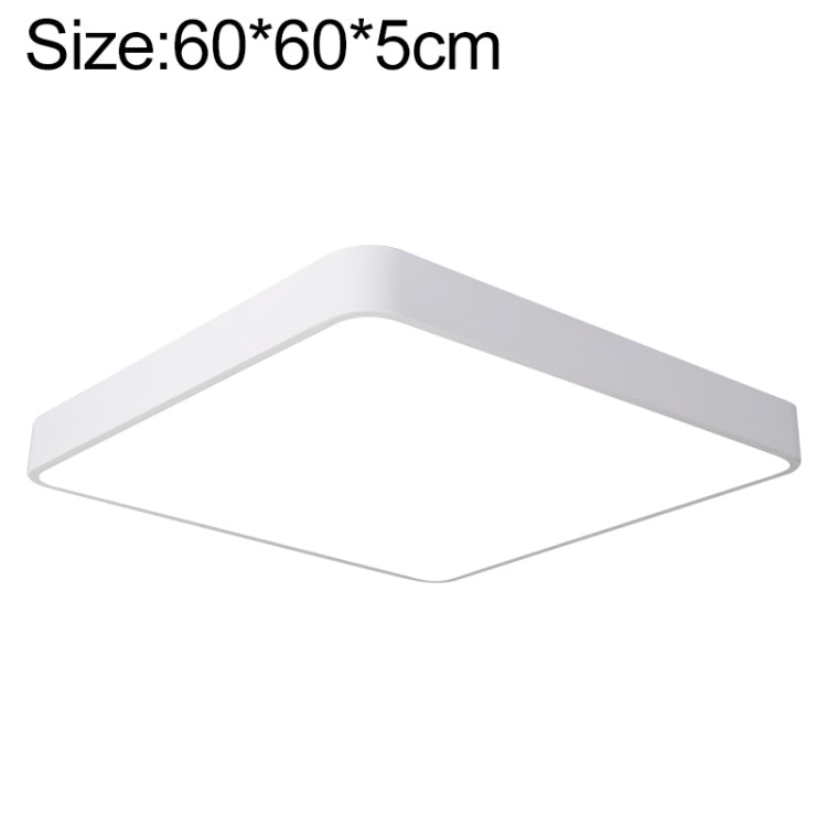 Macaron LED Square Ceiling Lamp, White Light, Size:60cm