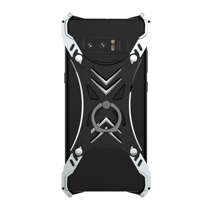 For Galaxy Note 8 PC Sword Soul Shockproof Armor Metal Protective Case with Ring Holder(Black)